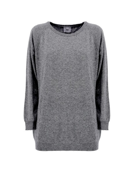 Crewneck sweater in merino wool and cashmere blend - 1