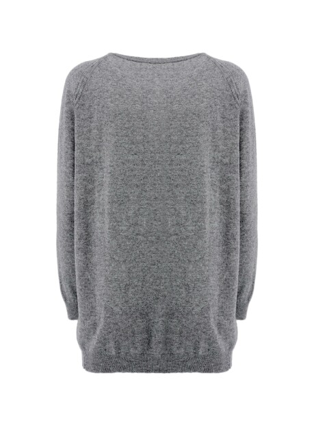 Maglione girocollo in misto lana merinos e cachemire - 2