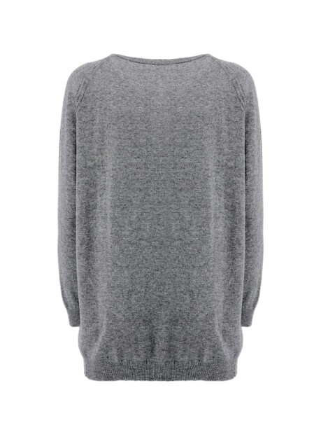 Crewneck sweater in merino wool and cashmere blend - 2