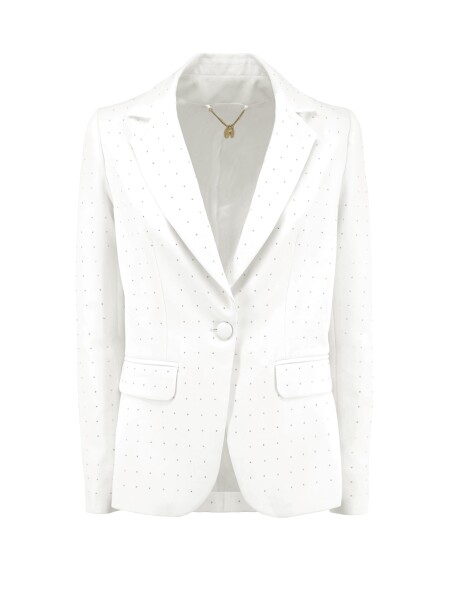 Blazer monopetto con micro borchie - 1