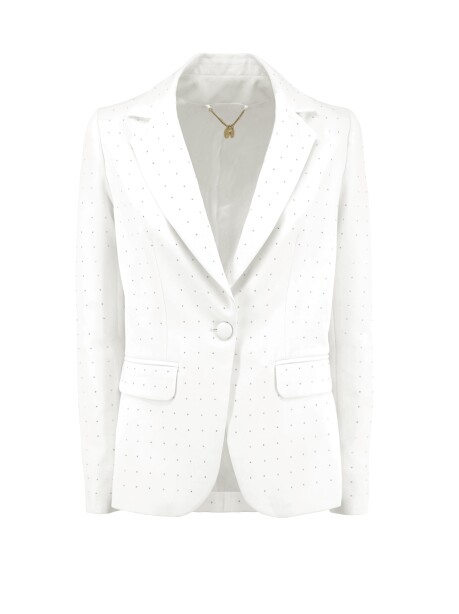 Single-breasted blazer with micro studs - 1