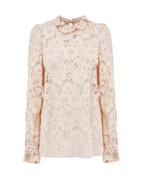 Embroidered lace blouse - 1