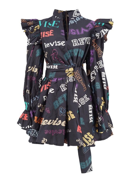 Monogram print dress by Revise Concept - 1