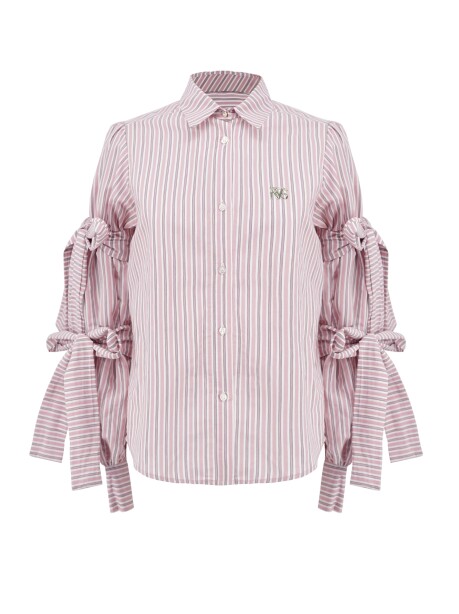 Classic patterned striped shirt with ribbons - 1