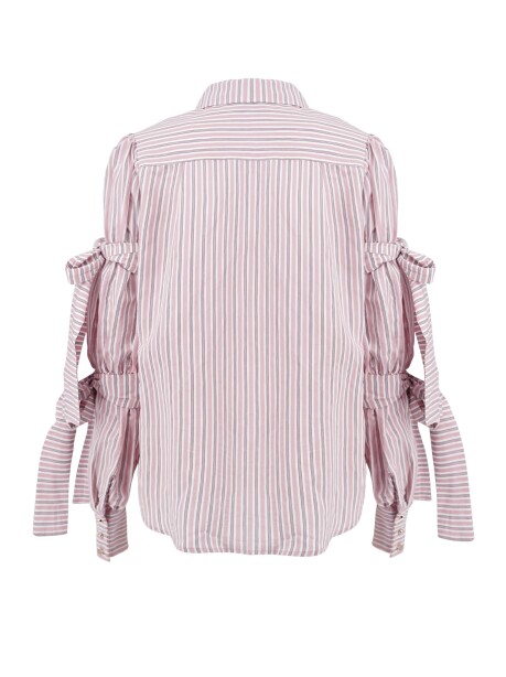 Classic patterned striped shirt with ribbons - 2