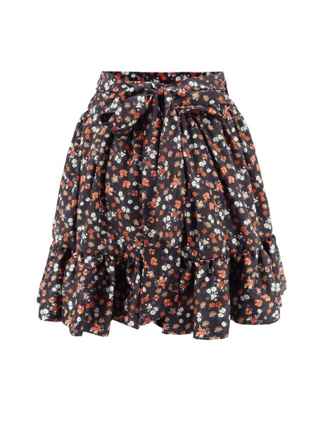 Short floral print skirt - 2