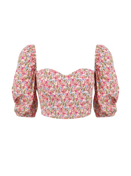 Crop-top fantasia floreale - 1