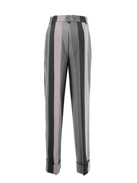 Contrasting maxi-striped lurex trousers - 2