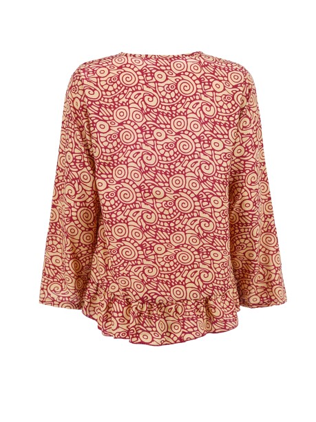Blouse with adjustable tie in Indian silk - 2
