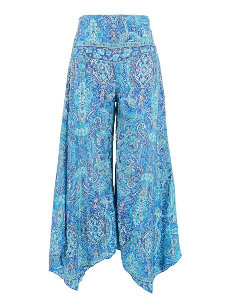 Ethnic patterned pants in Indian silk - 1
