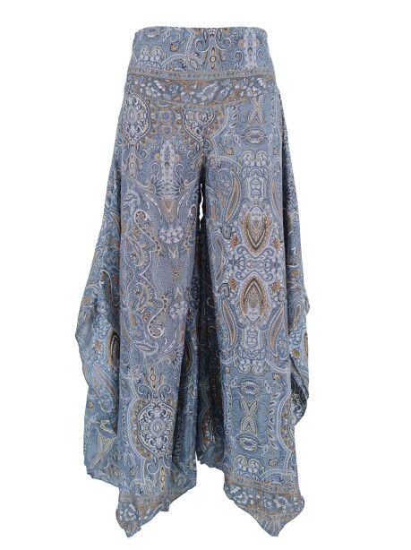Ethnic patterned pants in Indian silk - 2