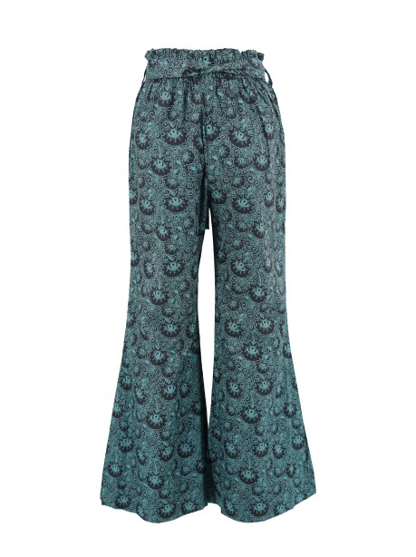 Ethnic patterned elephant flare trousers - 2