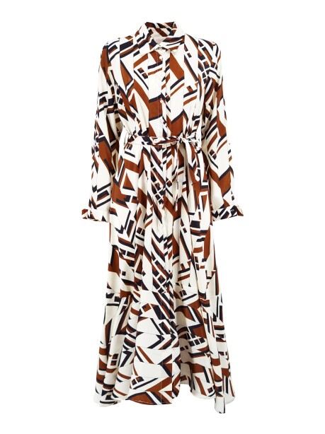 Long dress with geometric pattern - 1