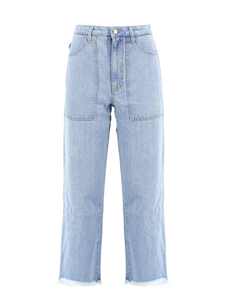 Jeans straight leg con tasconi frontali - 1