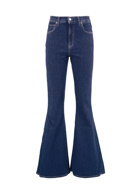 Jeans flare a vita alta - 1