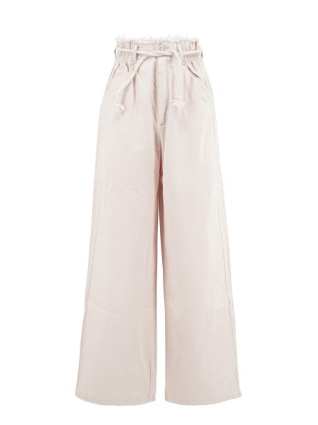 Pantaloni wide leg con elastico in vita - 1