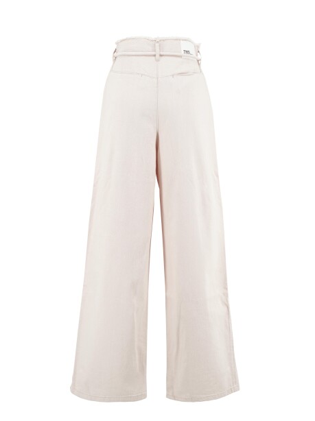 Pantaloni wide leg con elastico in vita - 2