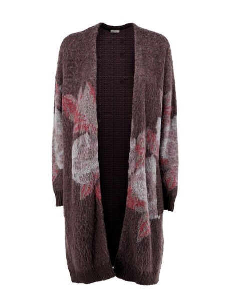 Maxi Cardigan a fantasia floreale - 1