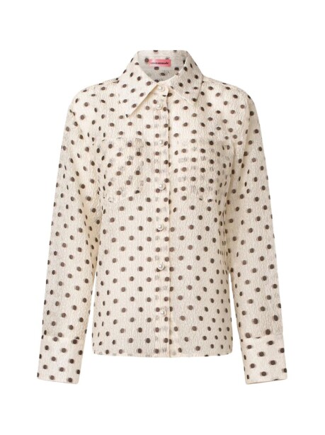 Polka dot shirt with jewel buttons - 1