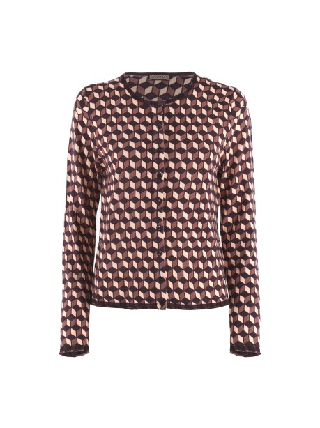Cardigan a fantasia geometrica - 1