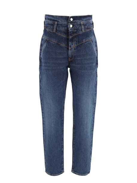 Jeans modello Mom con doppia cinta - 1