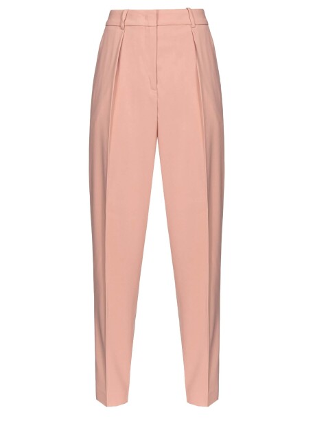 Carrot-fit trousers in shiny satin - 1