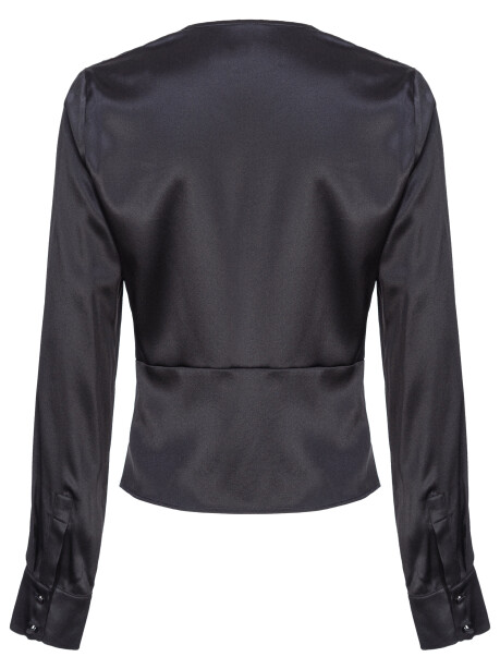 Blusa in seta con incrocio frontale - 2