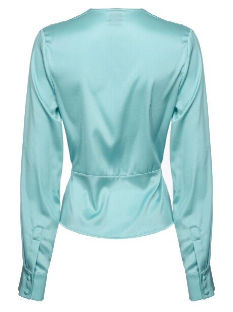 Blusa in seta con incrocio frontale - 2