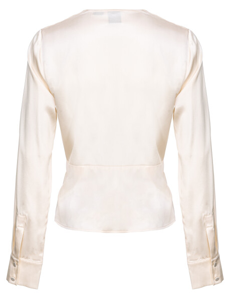 Blusa in seta con incrocio frontale - 2