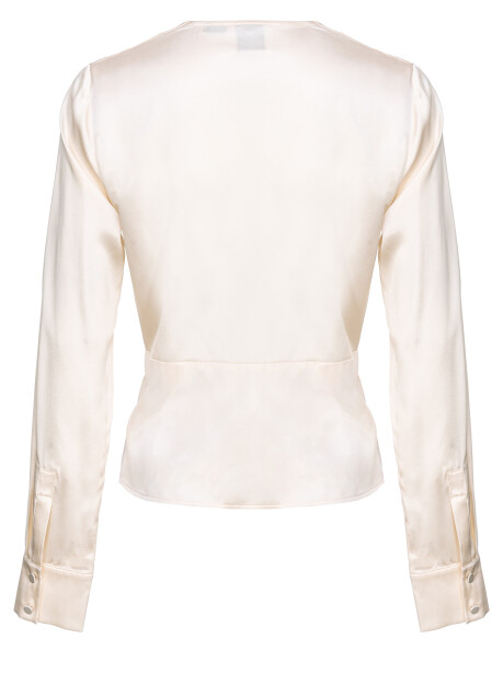 Silk blouse with front crossover - 2