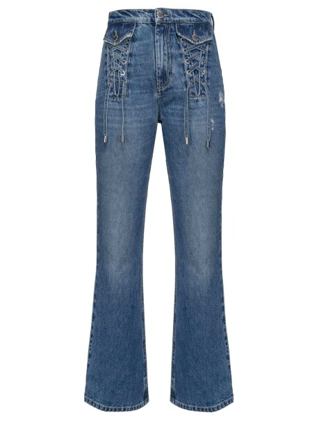 Jeans flare con stringhe - 1