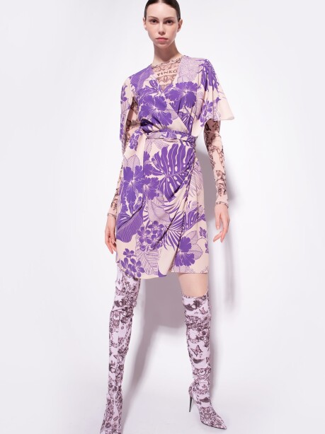 Tropical printed short dress - 4