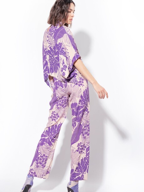 Trousers tropical print - 3