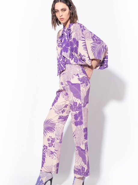 Trousers tropical print - 4