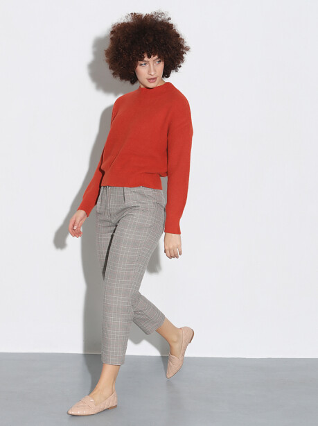 Pantaloni classici fantasia check - 4