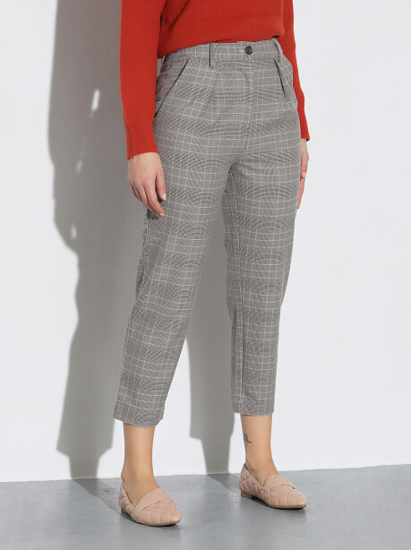 Pantaloni classici fantasia check - 3