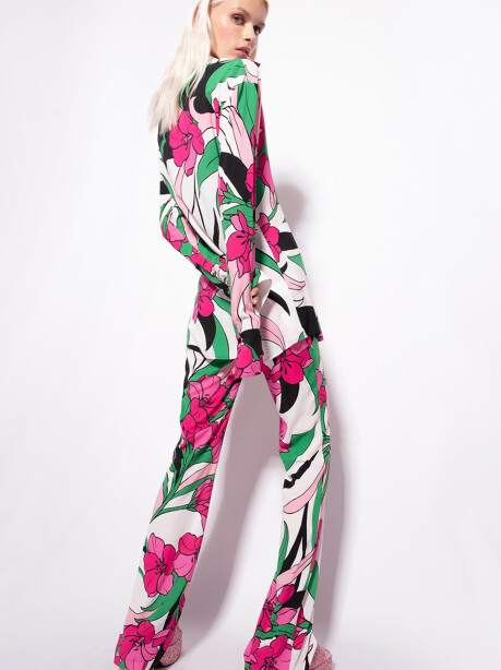 Flare trousers flower print - 3