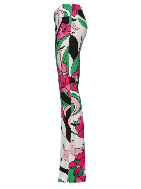 Flare trousers flower print - 2