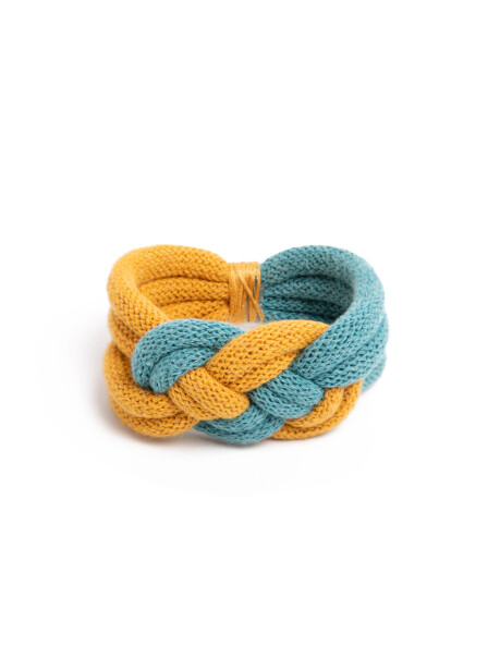 Two-tone bracelet woven with knots - 1