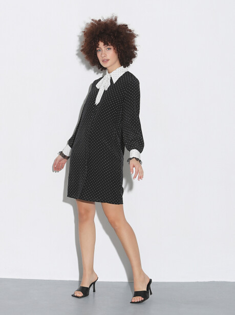 Micro patterned shirt dress - 4