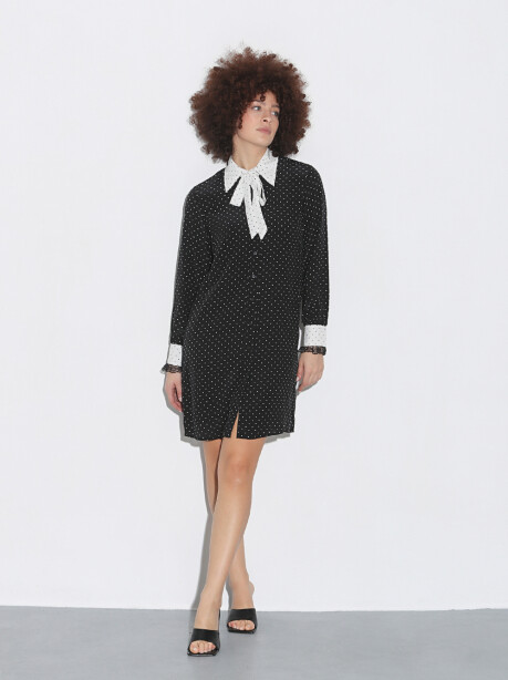 Micro patterned shirt dress - 3