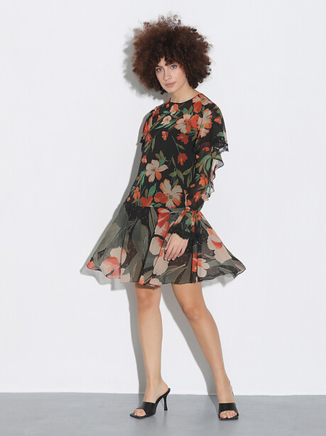 Short floral dress - 4