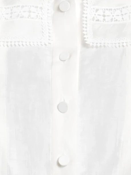 Camicia In Lino Bianco - 4