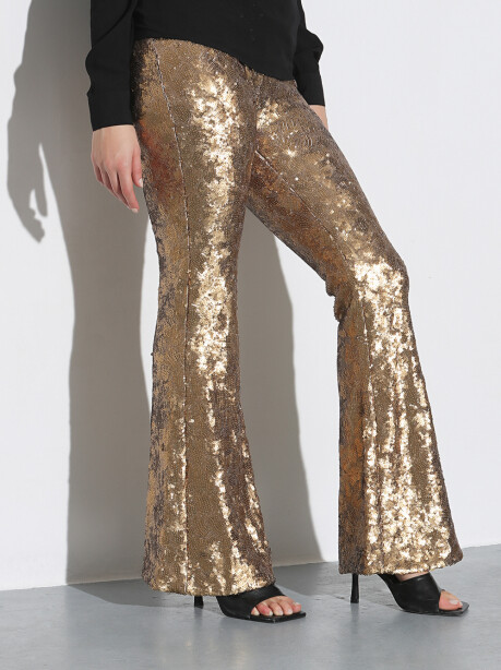 Full sequin flared trousers - 3