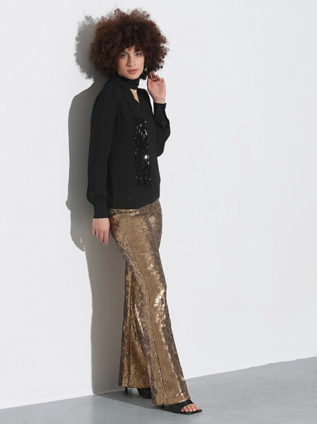 Full sequin flared trousers - 4