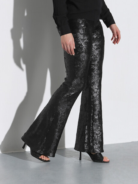 Full sequin flared trousers - 4