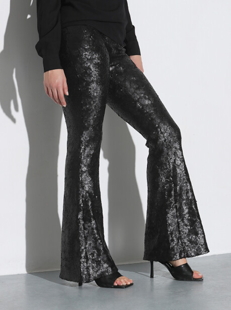 Full sequin flared trousers - 6