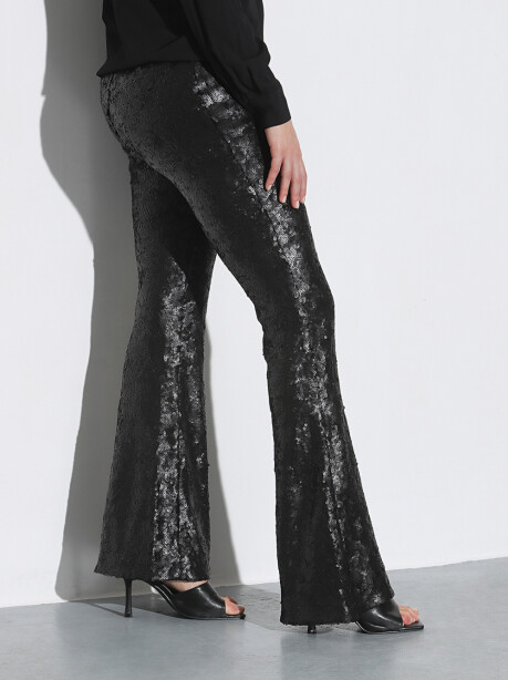 Full sequin flared trousers - 5