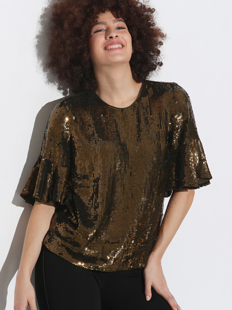 Blusa in full paillettes - 3