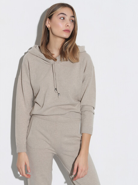 Hooded sweater in wool and cashmere - 3